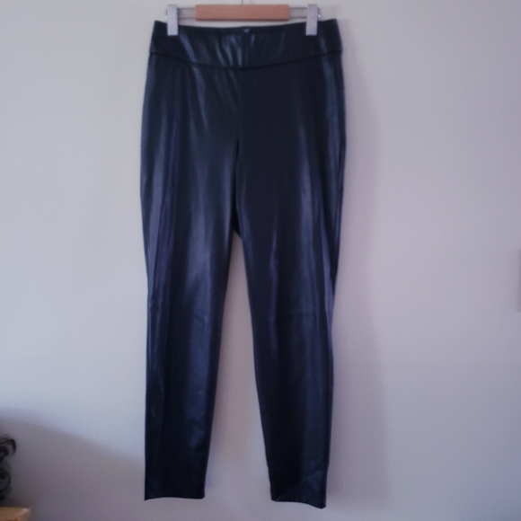 J.Crew Womens S Mid Rise Faux Leather Legging - Black - Picture 2 of 8